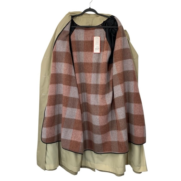 Tomme Trench Coat Womens 16 Beige Tan Blanket Lined Belted Long Quality Vtg 80’s - Picture 8 of 14